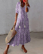 Simone Women's Maxi Dress – Bohemian Chic, Lightweight Cotton & Summery Ibiza Style