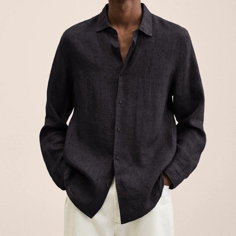 Alaric Men's Linen Shirt – Breathable Long Sleeve Button-Up with Classic Fit