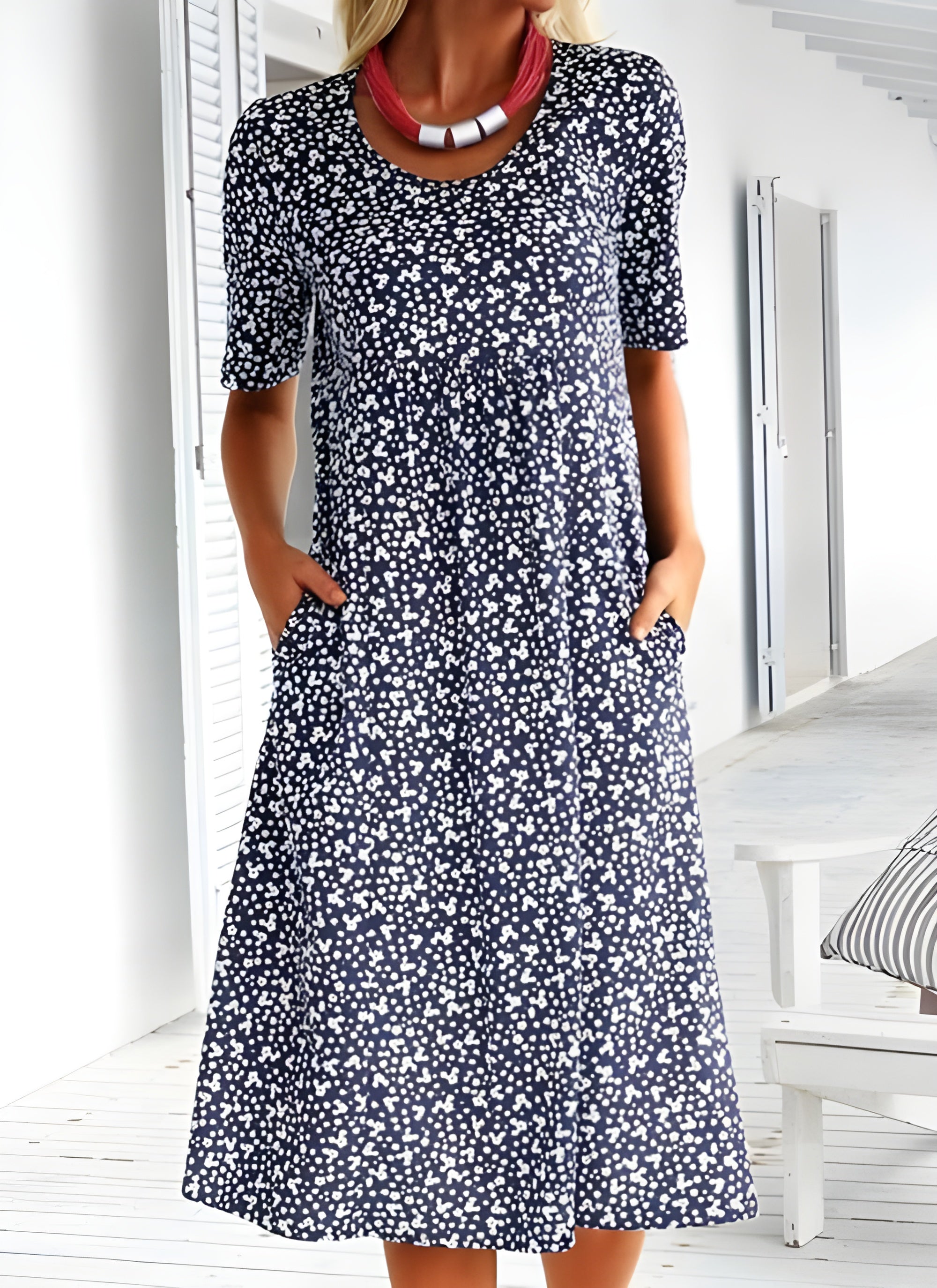 Elowen Women's Lightweight Summer Dress with Elegant Relaxed Silhouette