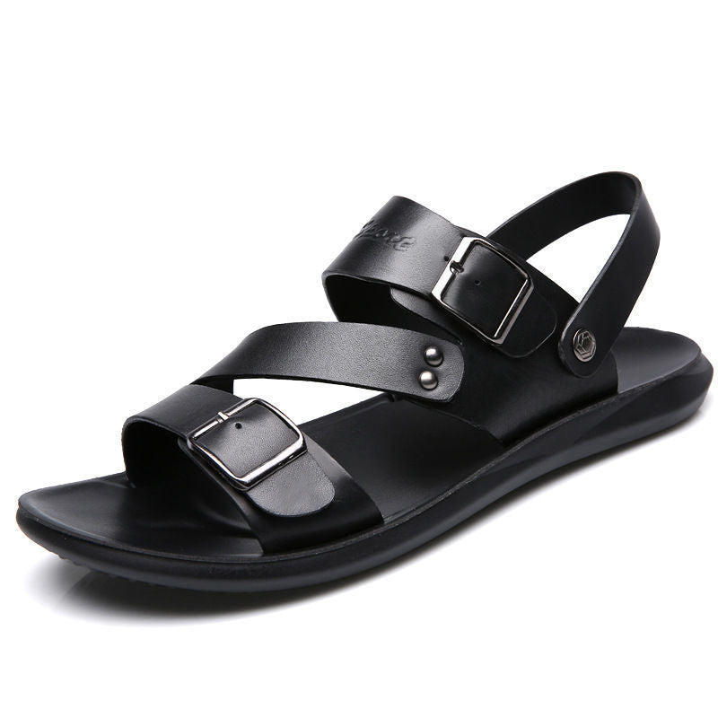 Matteo Men's Leather Sandals – Adjustable Buckle Summer Comfort Sandals