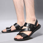 Matteo Men's Leather Sandals – Adjustable Buckle Summer Comfort Sandals