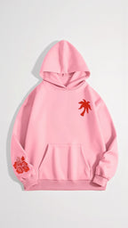 Anika Women's Hoodie Set – Oversized Hoodie and Shorts Lounge Set with Floral Print
