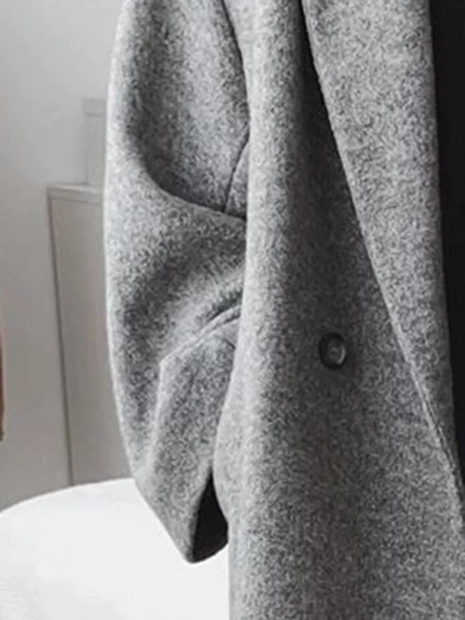 Sandra Women's Coat – Long Wool-Blend, Oversized Cut, Sophisticated & Modern