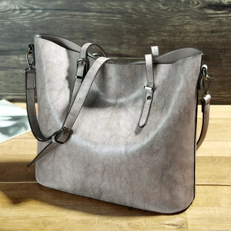 Nicole Women’s Leather Handbag – Vintage Crossbody Bag with Adjustable Strap