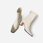 Harper Women's Square Toe Ankle Boots – Vintage Winter Boots with Warm Lining & Block Heel