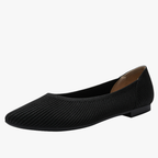 Emily Women’s Knit Ballet Flats – Pointed Toe Comfort Shoes with Arch Support