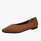 Celeste Women's Pointed Knit Ballet Flats – Slip-On Comfort Shoes with Memory Foam Insole