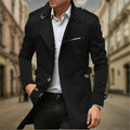 Rey Men’s Trench Coat – Waterproof Double-Breasted Jacket with Classic Elegant Fit