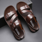 Matteo Men's Leather Sandals – Adjustable Buckle Summer Comfort Sandals