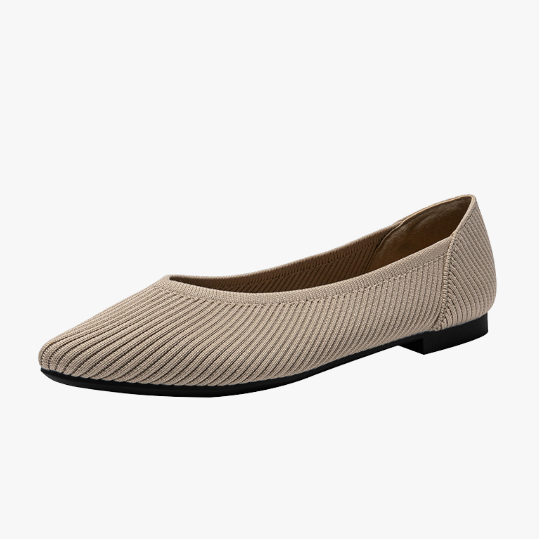 Emily Women’s Knit Ballet Flats – Pointed Toe Comfort Shoes with Arch Support