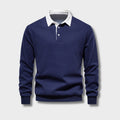 Gareth Men's Polo Sweater – Long-Sleeve Breathable Knit with a Classic Collar & Timeless Style