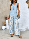Rupert Women's Set – Sophisticated Floral-Print Top & Trousers with a Flattering, Cozy Fit