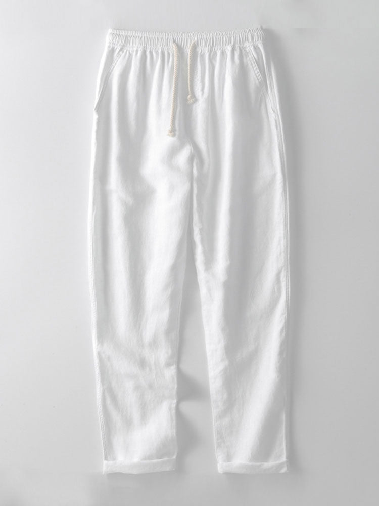 Marta Men's Summer Two-Piece Set – Breathable Linen-Feel Style with Short-Sleeve Design & Easy-Fit Trousers