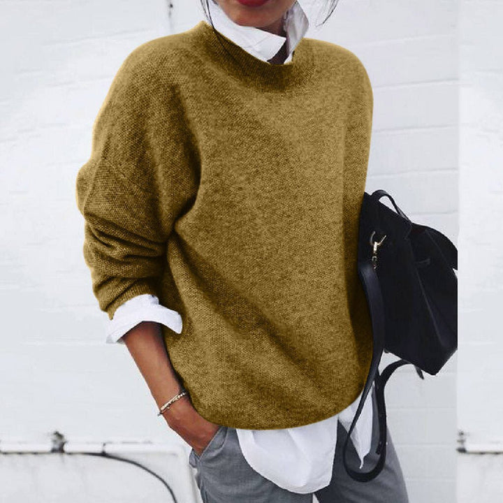 Sylvette Women's Cashmere Sweater – Luxury Crew Neck Knit with Timeless Elegance