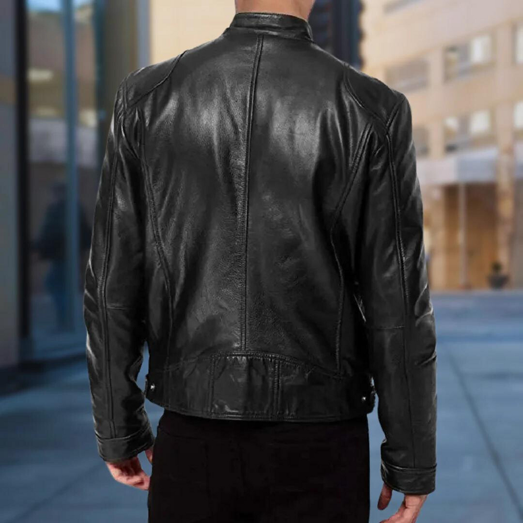 Benjamin Men's Leather Jacket – Sleek & Long-Lasting Bomber with a Modern, Cozy Style
