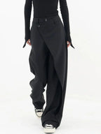 Emma Women’s Wide Leg Trousers – Breathable Loose Fit Casual Baggy Summer Pants