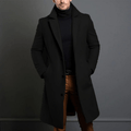 Nathan Men's Long Winter Trench Coat – Insulated Overcoat with Classic Tailored Fit & Timeless Style