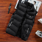 Simon Men's Quilted Vest – Sleeveless Design, Thermal Warmth & Zip-Up Closure