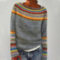 Maria Women’s Retro Knit Sweater – Soft Autumn Jumper with Elegant Vintage Style