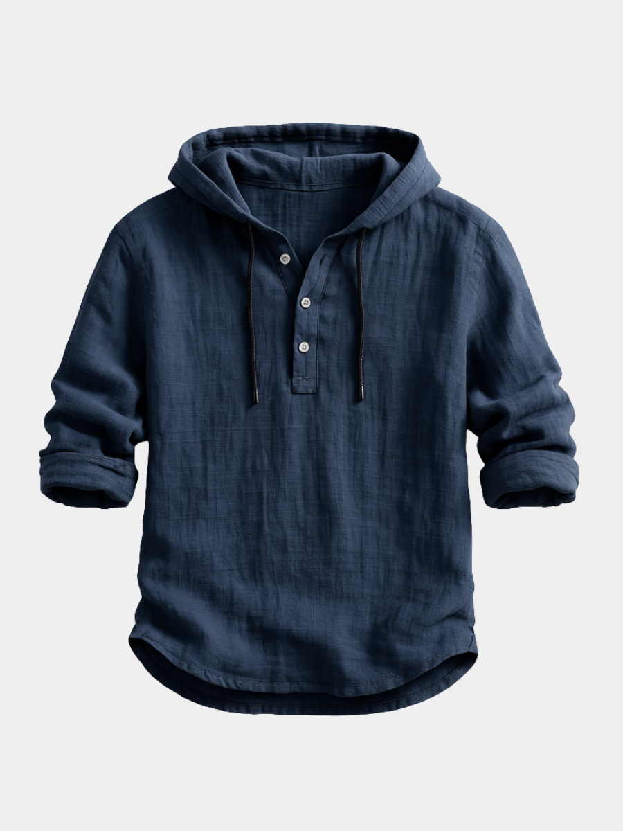 Emilio Men's Hooded Shirt – Lightweight Cotton Shirt with Modern Casual Style
