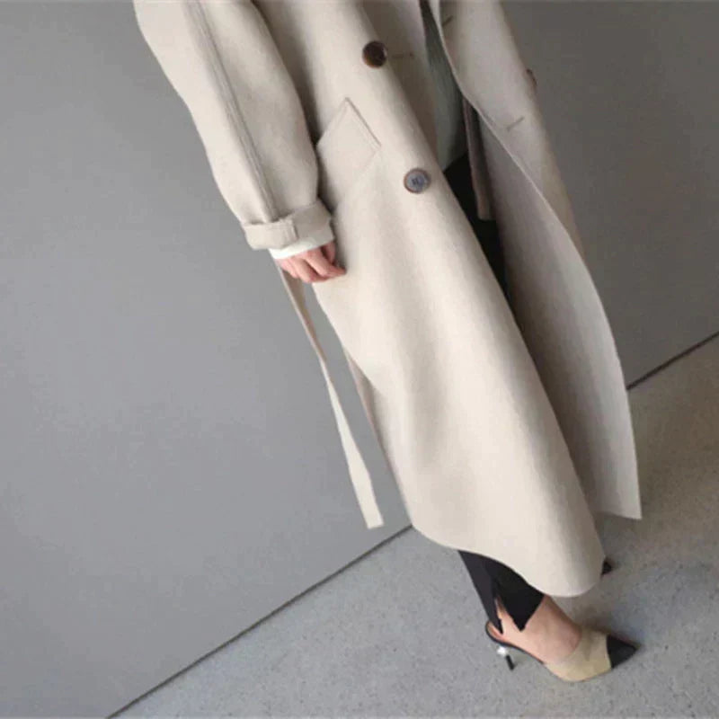 Emily Women's Long Wool Coat – Stylish & Cozy Timeless Winter Coat