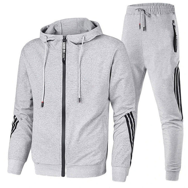 Roland Men’s Tracksuit – Zip-Up Hoodie & Joggers Set with Modern Striped Details