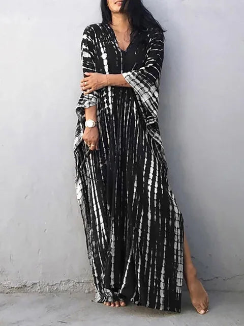 Amélie Women's Boho Caftan Maxi Dress – Lightweight Flowy Summer Beach Dress