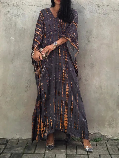 Amélie Women's Boho Caftan Maxi Dress – Lightweight Flowy Summer Beach Dress