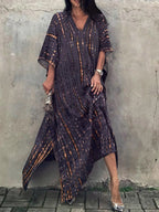 Amélie Women's Boho Caftan Maxi Dress – Lightweight Flowy Summer Beach Dress