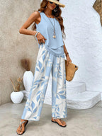 Rupert Women's Set – Sophisticated Floral-Print Top & Trousers with a Flattering, Cozy Fit