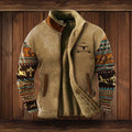Yvonne Cozy Western-Style Jacket – Fleece Lining & Tribal-Inspired Patterns for Cozy Winter Warmth