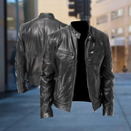 Benjamin Men's Leather Jacket – Sleek & Long-Lasting Bomber with a Modern, Cozy Style