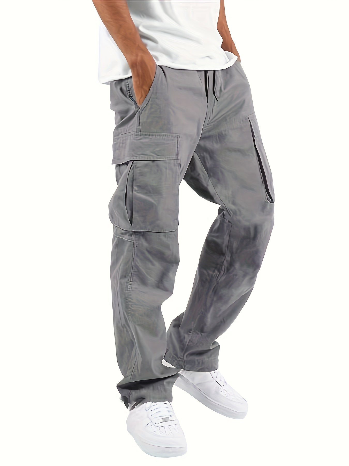 Tristan Men’s Cargo Trousers – Relaxed Fit Cotton Utility Pants with Cargo Pockets