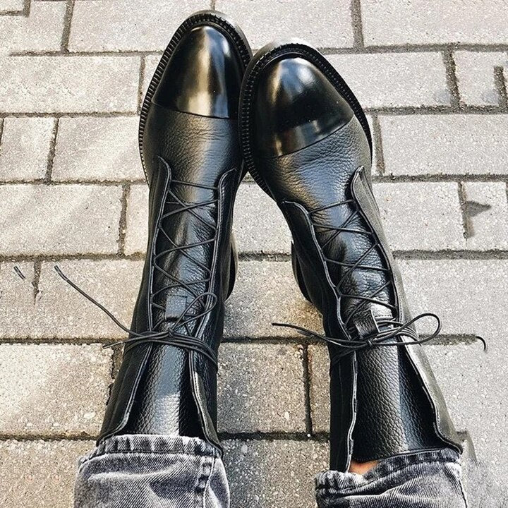 Benjamin Women's Boots – Refined Heeled Lace-Up Boots in Premium Leather
