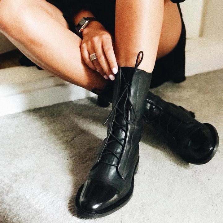 Benjamin Women's Boots – Refined Heeled Lace-Up Boots in Premium Leather