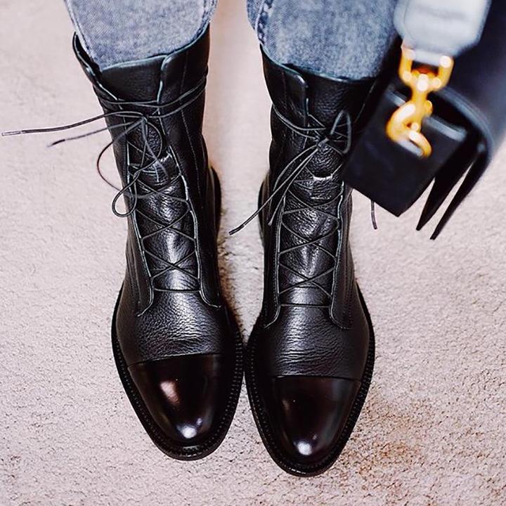 Benjamin Women's Boots – Refined Heeled Lace-Up Boots in Premium Leather