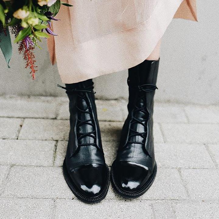 Benjamin Women's Boots – Refined Heeled Lace-Up Boots in Premium Leather