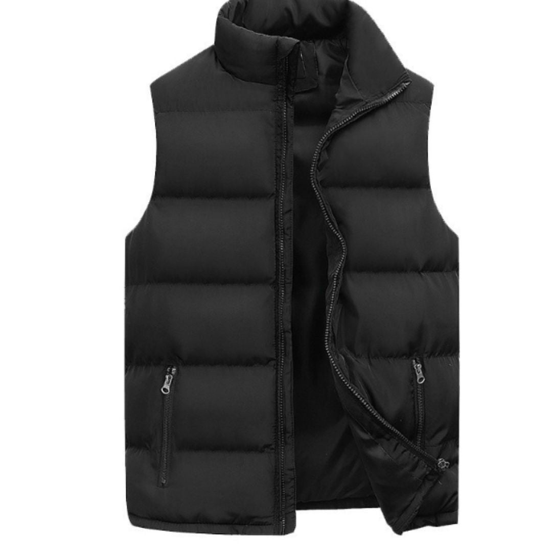 Sophie Men's Vest – Lightweight, Waterproof Sleeveless Puffer with High Zip Collar