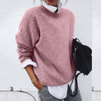 Erin Cashmere Sweater for Women – A Luxurious Knit with Classic Crewneck & Flattering Fit