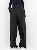 Mariel Women’s Wide-Leg Pants – High-Waist Asymmetric Baggy Trousers
