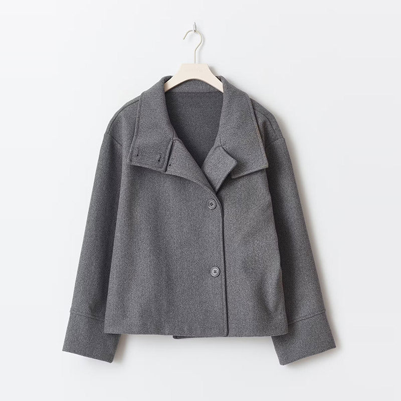 Vivienne Women's Double-Breasted Peacoat – Elegant Short Coat with Timeless Tailored Fit