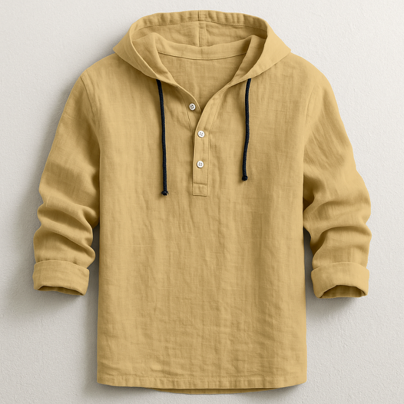 Emilio Men's Hooded Shirt – Lightweight Cotton Shirt with Modern Casual Style