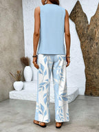 Rupert Women's Set – Sophisticated Floral-Print Top & Trousers with a Flattering, Cozy Fit