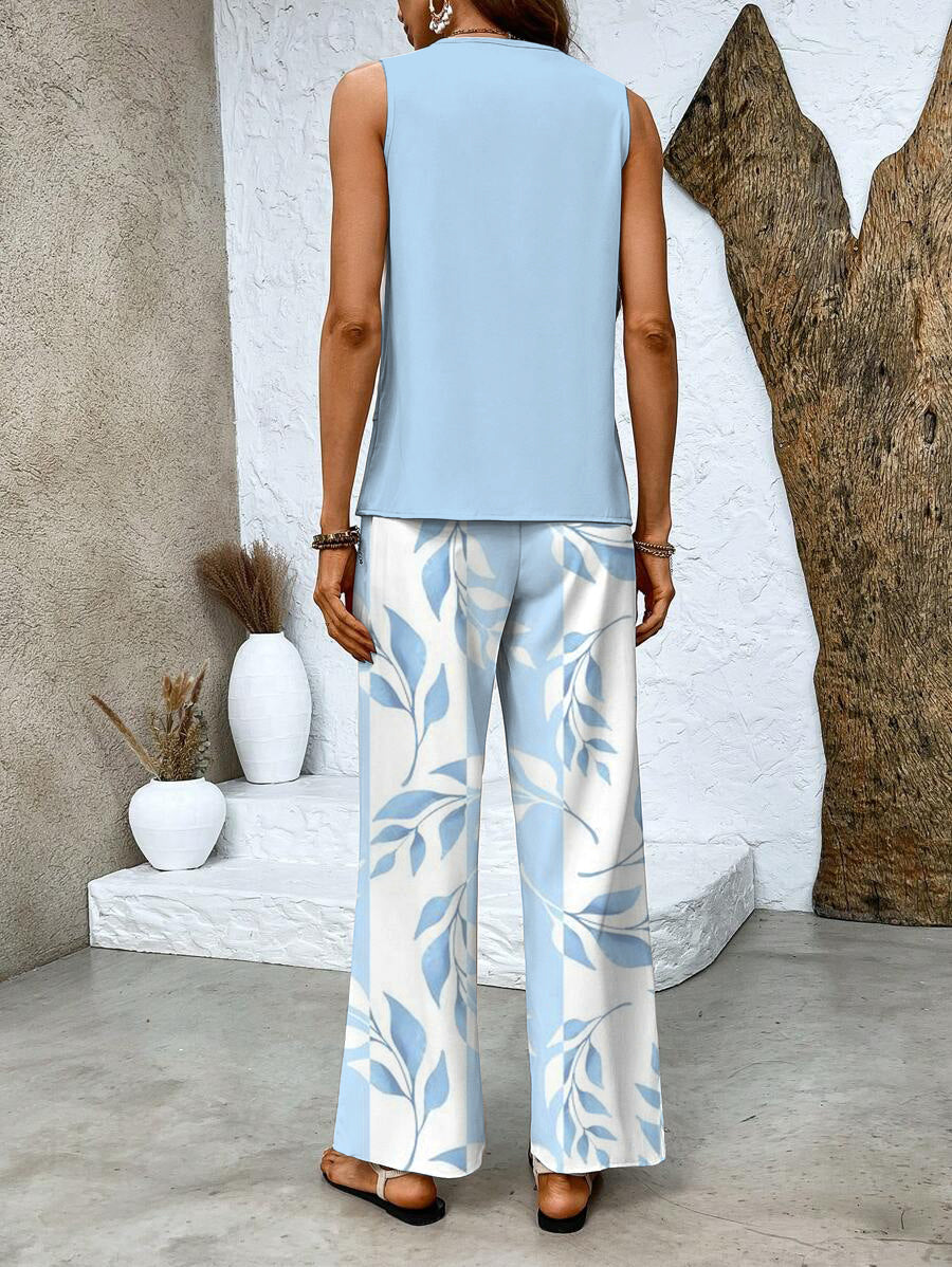 Rupert Women's Set – Sophisticated Floral-Print Top & Trousers with a Flattering, Cozy Fit