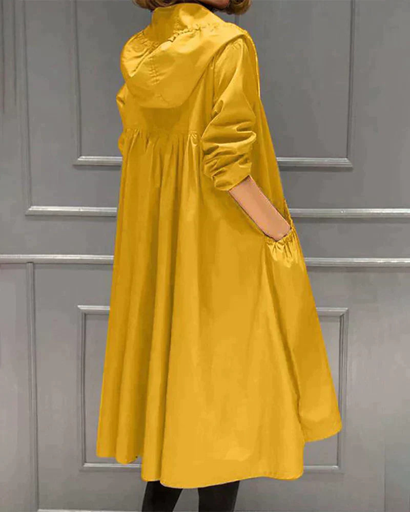 Millie Women’s Long Rain Coat – Waterproof Breathable Jacket with Elegant Fit