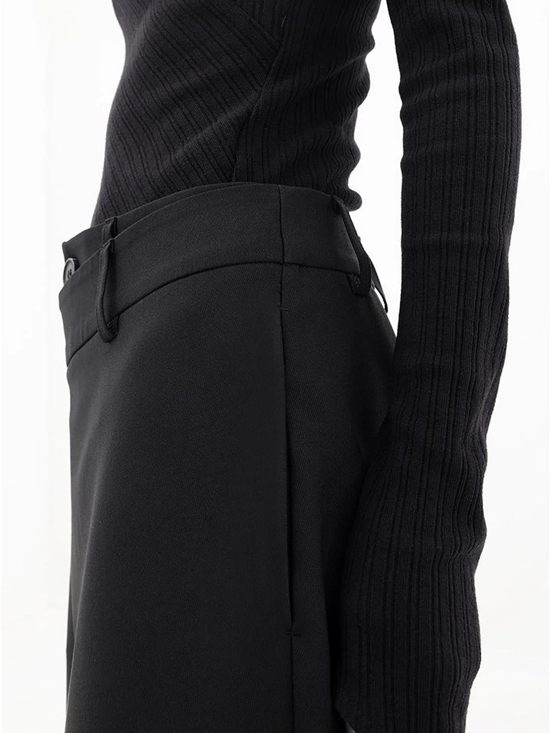 Mariel Women’s Wide-Leg Pants – High-Waist Asymmetric Baggy Trousers
