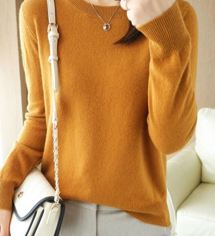 Isadora Women's Knit Sweater – Elegant Soft Pullover with Timeless Modern Style
