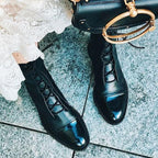 Benjamin Women's Boots – Refined Heeled Lace-Up Boots in Premium Leather