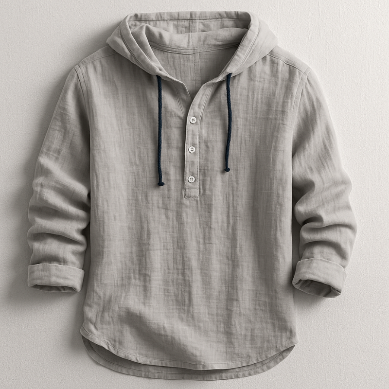 Emilio Men's Hooded Shirt – Lightweight Cotton Shirt with Modern Casual Style