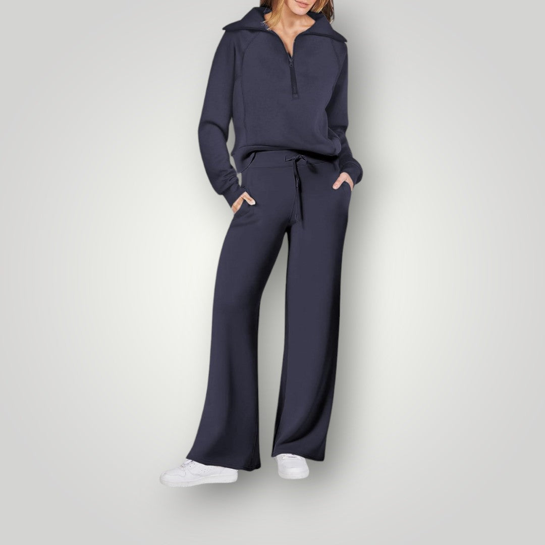 Madison Women's Lounge Set – Soft Oversized Sweatshirt & Jogger Pants Matching Set